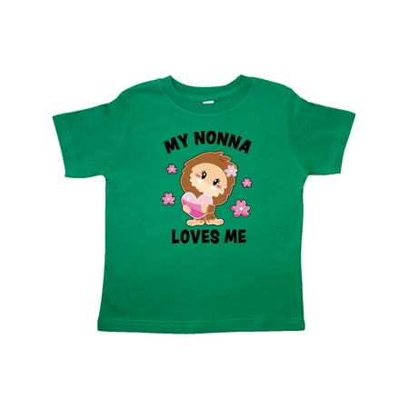 

Inktastic My Nonna Loves Me with Bigfoot Gift Toddler Toddler Girl T-Shirt