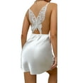 thumbnail image 4 of Gvmfive Women Nightdress Backless Satin Lingerie Babydoll Chemise, 4 of 4