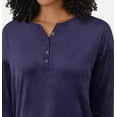 thumbnail image 6 of Nautica Women's 2 Piece Fleece Pajama Sleepwear Set (Blue Snow, 2X), 6 of 6
