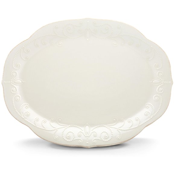 Plato de servir Lenox 41 cm blanco de gres