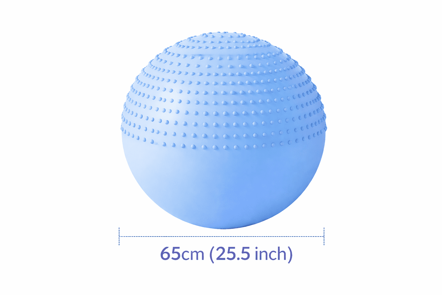 Innotech SC 65 cm (25.5 Inch) 2-in-1 Massage & Yoga Exercise Ball with Pump, Anti-Burst Stability Ball for Fitness, Pregnancy, Office Chair & Balance Training, Blue