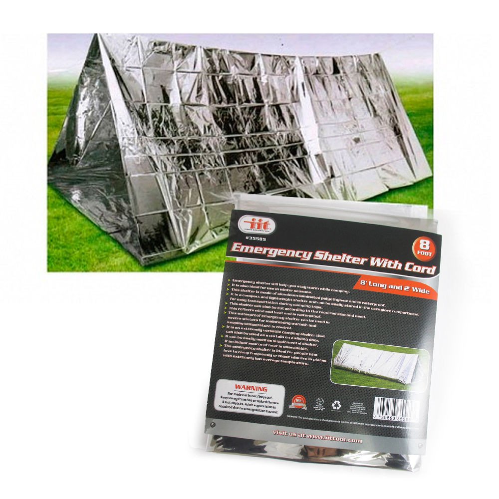 Outdoor Emergency Tent 96"x24" Sleeping Bag Survival Reflective Shelter Camping