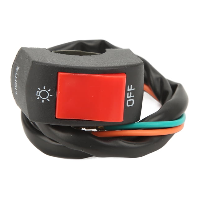 Interruptor de faro de bicicleta eléctrica, interruptor de luz antiniebla de motocicleta ABS de Metal para conversión de manillar de 2,2 a 2,5 CM