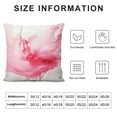 thumbnail image 5 of JEUXUS  Pink Watercolor Ink Flower Abstract Art Love Red Splash Grunge Square Decorative Pillow Case  Zippered Pillow Cover Bedroom Living Room, 5 of 5