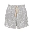 thumbnail image 6 of Shorts for Women Sequin High Waist Drawstring Metallic Hot Pants Sequin Glitter Festive Sparkly Bottoms, 6 of 6