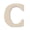 C, variant on 12 Pack: 3" Chunky Wood Letter by Make Market