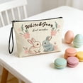 thumbnail image 2 of PEIBang Cute Rabbit Cosmetic Bag with Zipper,Easter Travel Toiletry Bag Bunny Cosmetic Pouch for Women,Easter Gifts, 2 of 6