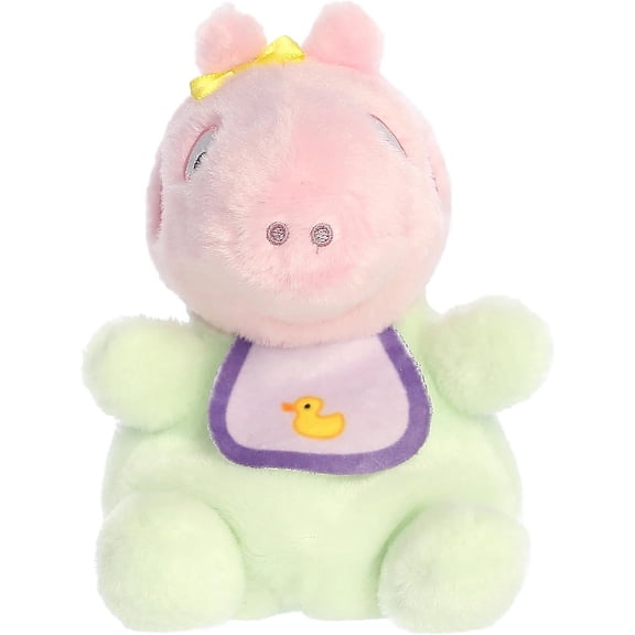 New Aurora Playful Peppa Pig Baby Evie with Bib Palm Pals - Pink 5 Inches