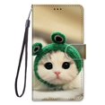 thumbnail image 2 of SaniMore for Samsung Galaxy S23 Plus 2023 PU Leather Case with Card Slots Detchable Lanyard Color Painting Luxury Pattern Flip Kickstand Shcokproof Wallet Case For Galaxy S23 Plus, Hat Cat, 2 of 8