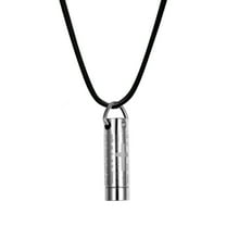 Cross Cylinder Memorial Cremation Jewelry Urn Ashes Holder Necklace with FREE Funnel Kit and Velvet Jewelry Box- [Silver Lord is Prayer]