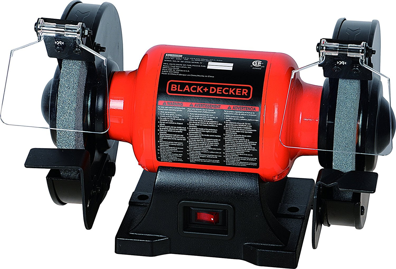 Black Decker Bg1500bd 6 Single Speed Bench Grinder