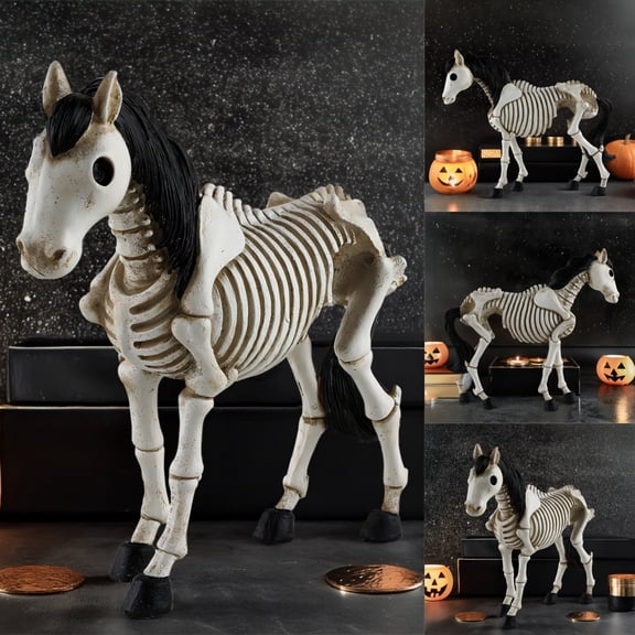 Clearance Desktop Ornament under $10,Halloween Creative Skeleton Horse Ornaments – Gho St Festival Atmosphere Desktop Resin Decoration