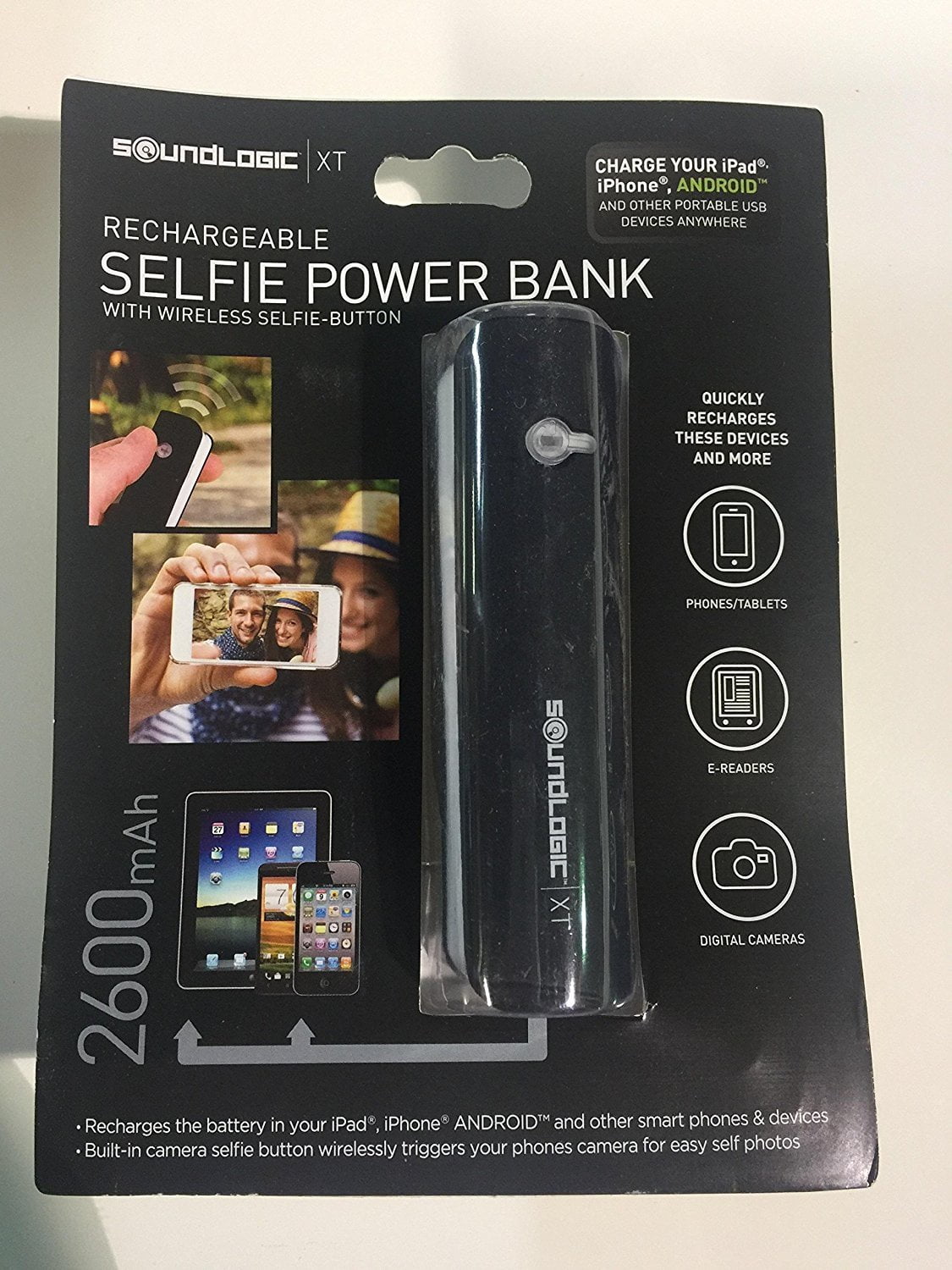 Pijnstiller Strippen Ster SoundLogic XT Rechargeable Selfie Power Bank w/ Built in Camera Selfie  Button 2600mAh Colors Vary - Walmart.com