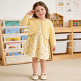 thumbnail image 2 of Hotiary 9M-7Y Toddler Girls Open Front Knit Cardigan Sweater Baby Kids Long Sleeve Bolero Shrug Dress Up Cropped Jacket Tops, 2 of 5