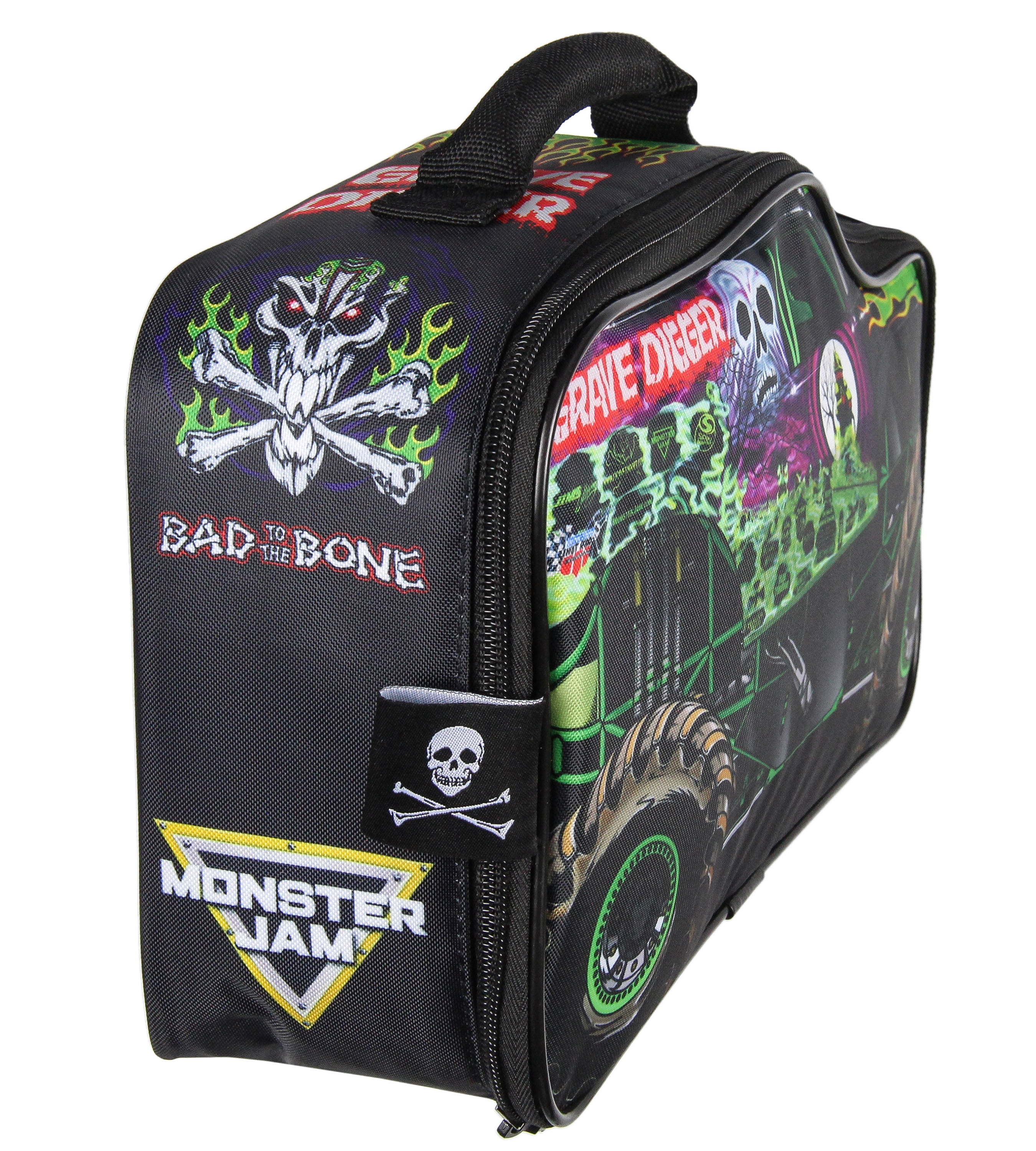 Monster Jam Grave Digger Truck Shaped Insulated Big Large Work Lunch Box Bag 12"