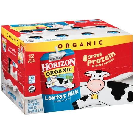 - Horizon Organic Lowfat Milk, 8 fl oz, 12 Ct