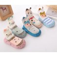 thumbnail image 2 of Unisex Baby Toddler Animals Print Cotton Socks Slipper Anti-Slip Crib Shoes - Sold per 1 Pair (Mint/Mouse, 6-12 Months), 2 of 3