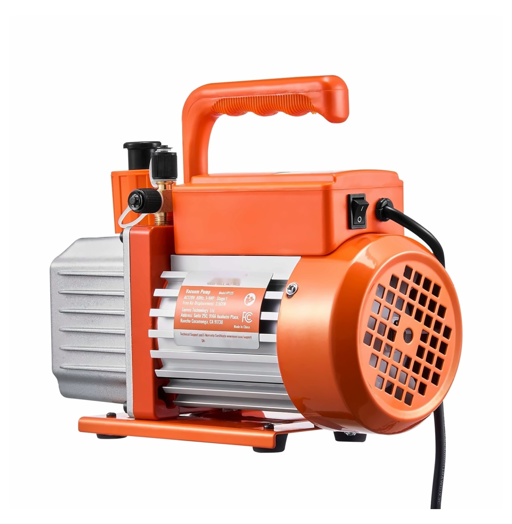 HVAC Vacuum Pump 3.5 CFM - Single Stage Rotary Vane - Oil Included - Automotive AC Repair Kit - R22 R134a R410a