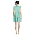 thumbnail image 3 of Time and Tru Women's Tiered Cotton Poplin Dress, 3 of 5