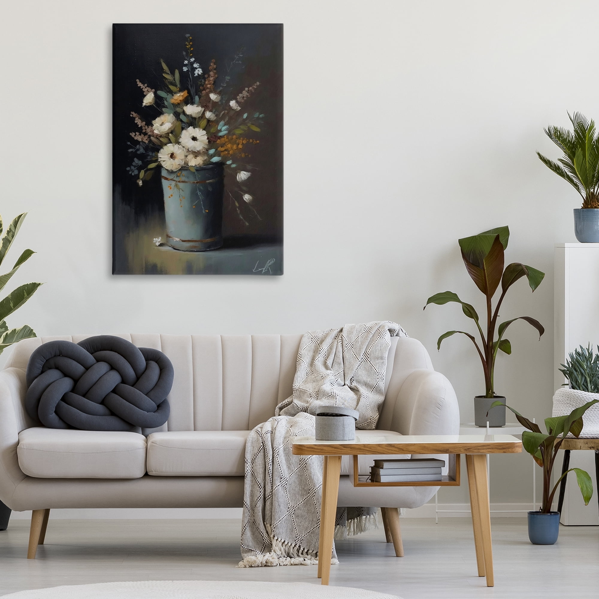 Stupell Industries Rustic Floral Bouquet Bucket Canvas Wall Art, design by Creative Studio