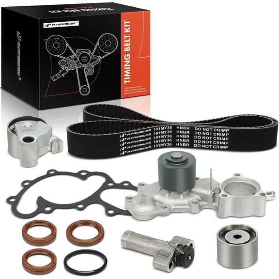 A-Premium Engine Timing Belt Kit & Water Pump Tensioner Seals & Idler Compatible with Toyota 4Runner 96-02 Tacoma 95-04 Tundra 00-04 T100 95-98 - DOHC, V6 3.4L