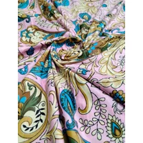 Beautiful Printed Floral Fabric Handmade Cotton Indian Hand Block Cotton Yellow