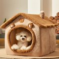 thumbnail image 2 of Brown Bear Soft Cat Dog Pet House Kennel, 2 of 10