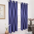 thumbnail image 3 of Purple Diamond Grid Color 2pcs Blackout Curtains For Living Room Bedroom Grommet Top Window Set for Left And Right Biparting Open, 3 of 6