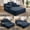 Blue, variant on Alvantor Oversized Corduroy Convertible Chaise Lounge Sofa Bed, Purple