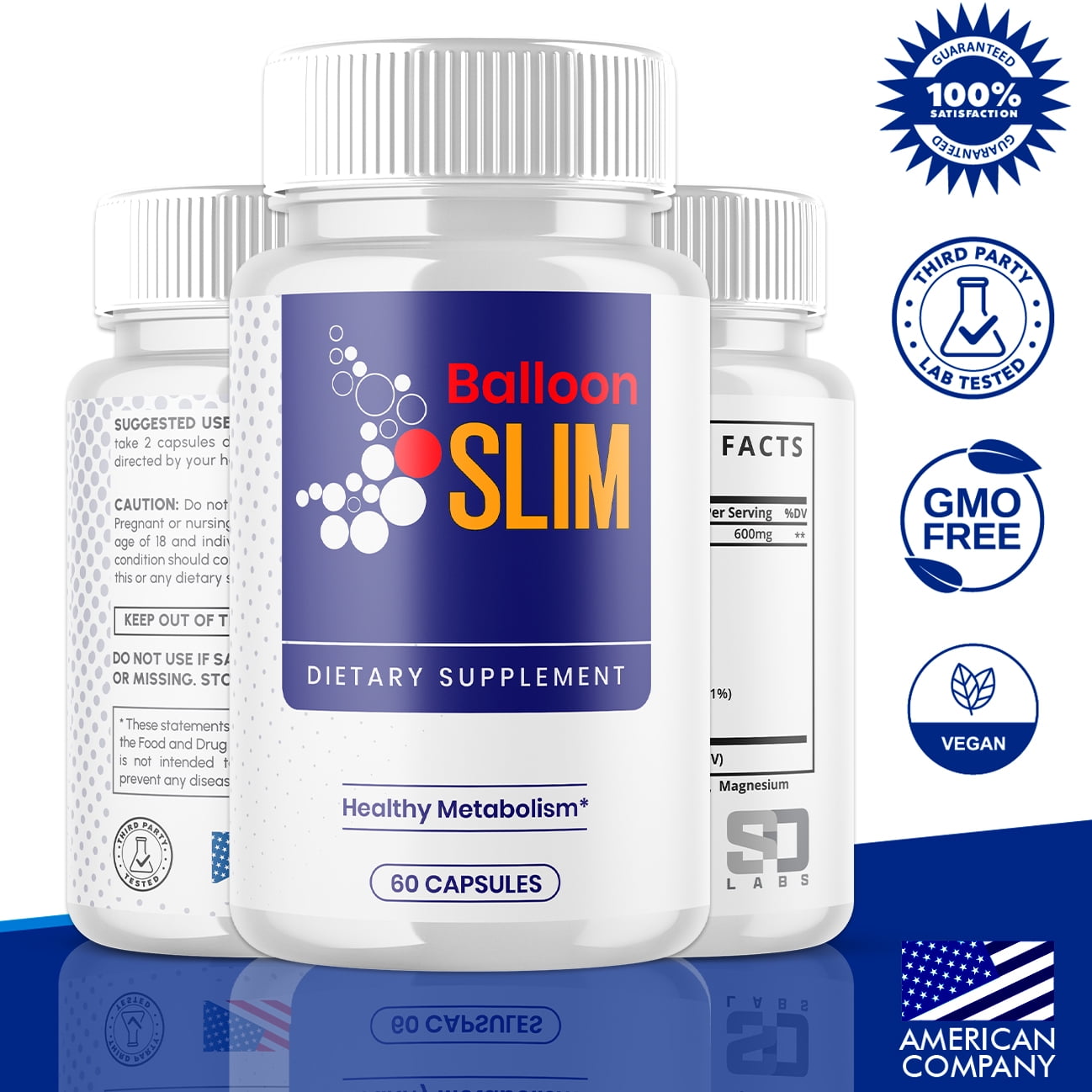 Balloon Slim Advanced Formula Pills Supporting Energy and Healthy Lifestyle BalloonSlim 120 Capsules