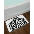 thumbnail image 2 of Family Bath Mat, Together We Make a Family Shaped as a House Stylized Lettering Hipster Design, Non-Slip Plush Mat Bathroom Kitchen Laundry Room Decor, 29.5 X 17.5 Inches, Black and White, Ambesonne, 2 of 2