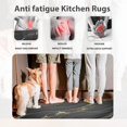 thumbnail image 4 of Black Gold Kitchen Rugs Set of 2 Anti-Fatigue 0.4 Inch Thick Abstract Kitchen Floor Mats Luxury Elegant Non Slip Waterproof Comfort PVC Mat Decor for Sink Laundry 17.3 x 28+17.3 x 47 Inches, 4 of 6