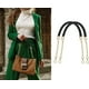 thumbnail image 5 of Negro - 2 piezas Correa de cadena para asa de bolso Correa de hombro de cuero sintético trenzado Accesorios para hacer bolsos 60 cm,, 5 of 5