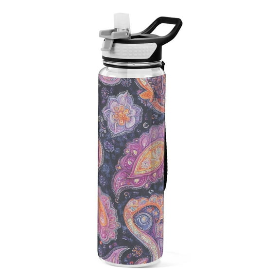 BZSMCE Sport Bottle Paisley Dreams Outdoor sports Water Bottle Size: 10.4x3in