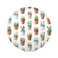 thumbnail image 2 of 15.4" Round Placemat Set of 1 Polyester Fabric Place Mats Non-Slip Dining Kitchen Table Mats for Kitchen Party Decor Cactus in Pots Pattern, 2 of 5