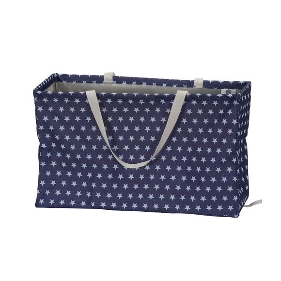 Bolsa utilitaria Household Essentials con estrellas azules y blancas, 28 x 56 x 33 cm