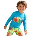 thumbnail image 3 of Character Boy Swimwear Sets Elastic Waistband for Easy on Bathing Suit Upf 50+ Swimwear Beach Holiday Top Z01 Blue 3-4 Years, 3 of 4