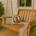thumbnail image 4 of Nova Scotia Duck Tolling Retriever and Flowers Fabric Decorative Pillow 14 in x 14 in, 4 of 7