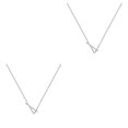 thumbnail image 4 of Qarigey Collar de mujer Chapado en plata en forma de V Festival geométrico Aniversario Boda Gargantilla brillante Joyas Niñas Oro blanco Type2 NO2 Qarigey CBP221690, 4 of 6