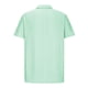 thumbnail image 4 of Camisa Elvqul de Hombre Mayor Verde de Menta Manga Corta Elástica Estampilla con Solapa Botones, 4 of 5