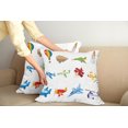 thumbnail image 2 of Ambesonne Cartoon Throw Pillow Cover 2 Pack, Jet Airliner Zeppelin, 20", Multicolor, 2 of 5