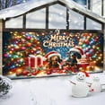 480*210cm Christmas Sausage Dog Garage Door Banner Large Christmas