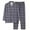 ZA Grey, variant on Xmyrz Womens Pajama Sets Baggy Lapel Plaid Print Long Sleeved Nightwear Refreshing Regular Style Sleepwear Pj Clothes Sets