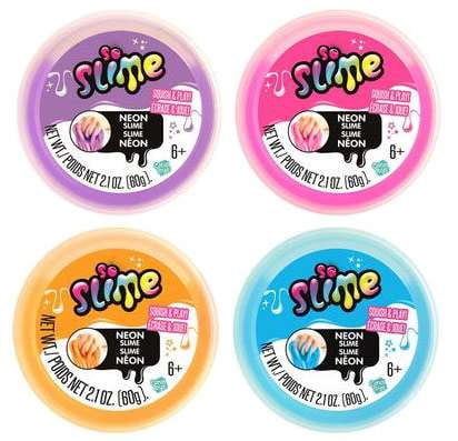 Canal Toys So Slime Stretchy Neon Slime, Orange, 2.1 oz