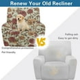 thumbnail image 4 of HELLHERO Rose Print 1 Cushion Reclining Sofa Cover Lazy Boy Breathable Cover for Recliner Chair with Foot Rest Couch Covers with Side Pockets, 4 of 8
