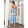 thumbnail image 2 of CALIPESSA Summer Floral Print Wide Leg Cami Womens Casual Rompers And Jumpsuits, 2 of 5