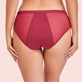 thumbnail image 5 of Women Menstrual Period Briefs Mesh Panel High Absorbency Leak Resistant Flexible Stretch Daily Wear Underwear Wine L, 5 of 5