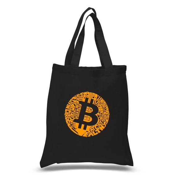 Small Word Art Tote Bag - Bitcoin