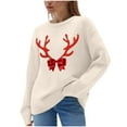 thumbnail image 3 of Weiqiqre Women Sweaters Trendy Long Sleeve Crewneck Fall Outfits Pullover Sweater Tops, 3 of 7
