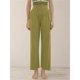 thumbnail image 4 of Pantalones de Yoga de Pierna para Mujer, Holgados y Cómodos, de Cintura Alta, con Bolsillos. Verde Hierba S, 4 of 10